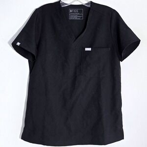 Figs Women's Catarina One-Pocket Scrub Top™ Size S Black EUC Uniform Medical